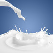 Pouring milk splash