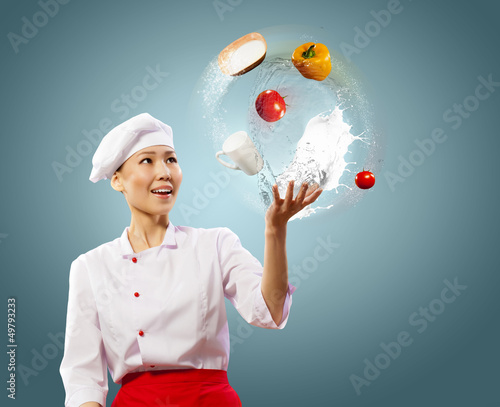 Photo: juggler female cook juggler female cook