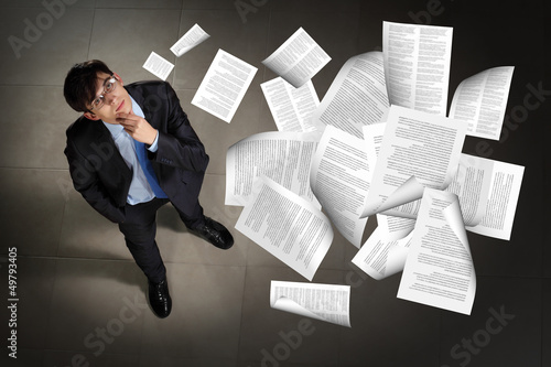 Photo: Image of businessman top view Image of businessman top view