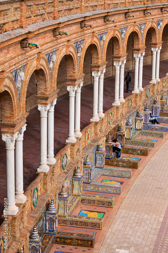 Photo: Plaza de Espana Colonnade in Seville Plaza de Espana Colonnade in Seville