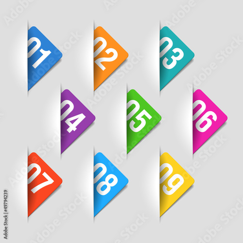 Vector: Numbers set Numbers set