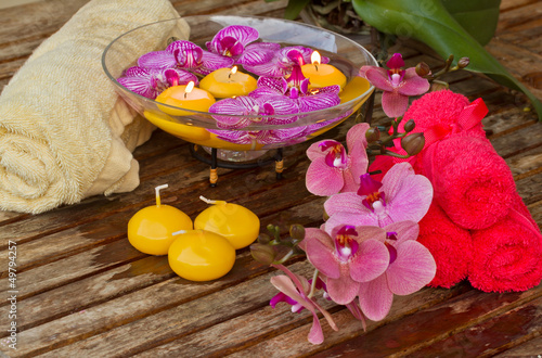Photo: spa setting with candles spa setting with candles
