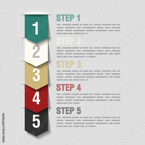 Vector: Arrows steps design template Arrows steps design template