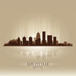 Louisville Kentucky skyline city silhouette