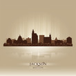 Jackson Mississipi skyline city silhouette