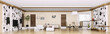 Modern apartment interior panorama 3d render