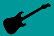 Guitar with blue background