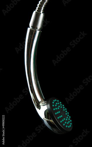 Photo: Shower on black background Shower on black background