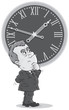 Vector: Bureaucrat thinking about Daylight Saving Time Bureaucrat thinking about Daylight Saving Time