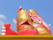 big pink Ganesha in relax pose, thailand
