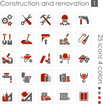 Constraction and renovation icons 1 (Red)