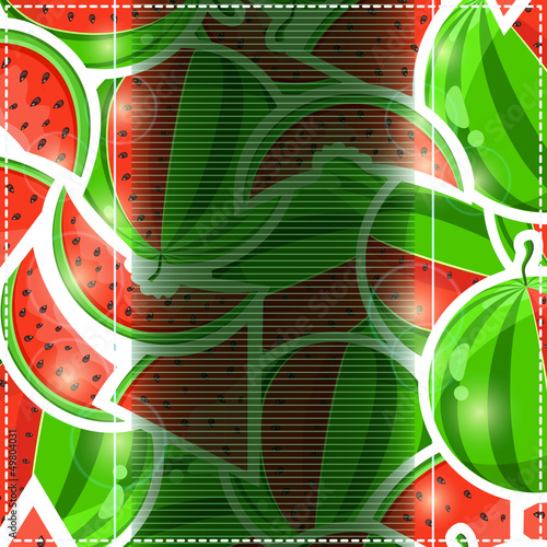 Vector: Fruit Watermelon Invitation Card Fruit Watermelon Invitation Card