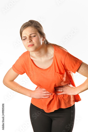 Photo: woman stomach pain woman stomach pain