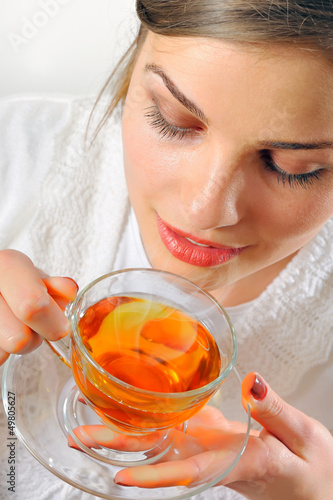 Photo: Woman With Cup of Tea Woman With Cup of Tea