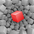 Roter 3D-Würfel