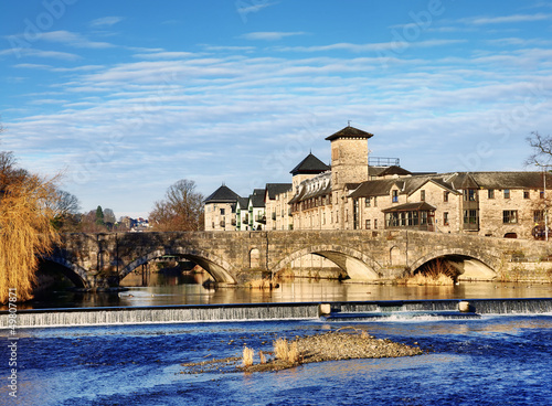 Photo: Stramongate Bridge and River Kent, Kendal. Stramongate Bridge and River Kent, Kendal.