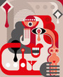 Cocktail Party vector illustration