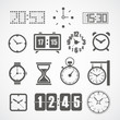 Different slyles of clock vector collection
