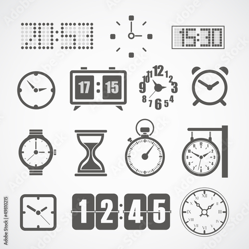Vector: Different slyles of clock vector collection Different slyles of clock vector collection