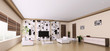 Wohnzimmer Interior Panorama 3d
