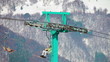 cableway in the mountains