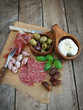 variety of antipasti.