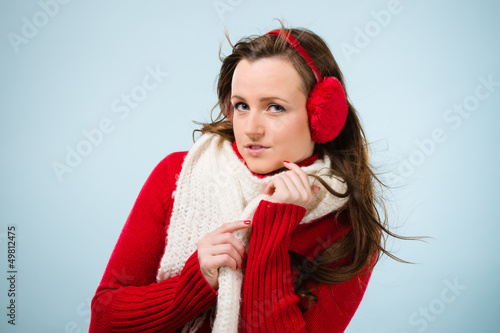 Photo: Woman and wooly outfit Woman and wooly outfit