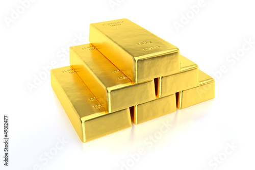 Illustration: Stapel aus Goldbarren Stapel aus Goldbarren