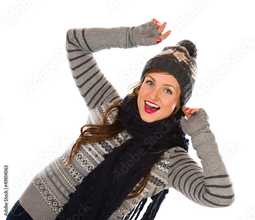 Photo: Woman and wooly outfit Woman and wooly outfit