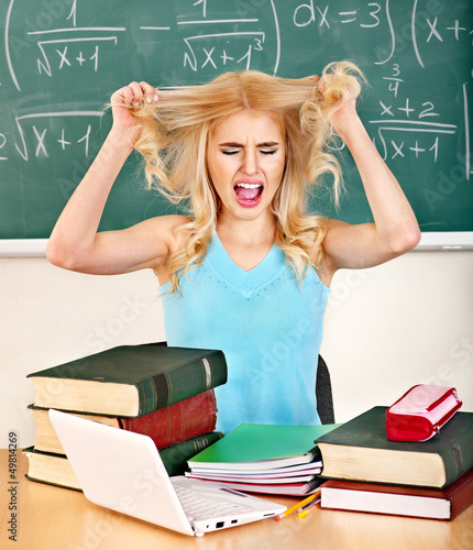Photo: Woman in classroom. Woman in classroom.