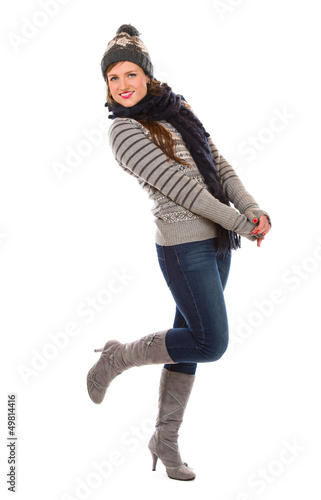 Photo: Woman and wooly outfit Woman and wooly outfit