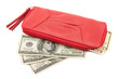 wallet with dollar bills