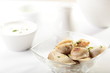 hot dumplings on the dish