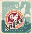Vintage poster for seafood restaurant