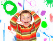 Foto: Surprised painted child Surprised painted child