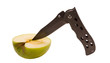 Knife and apple