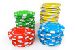 Colored Casino chips