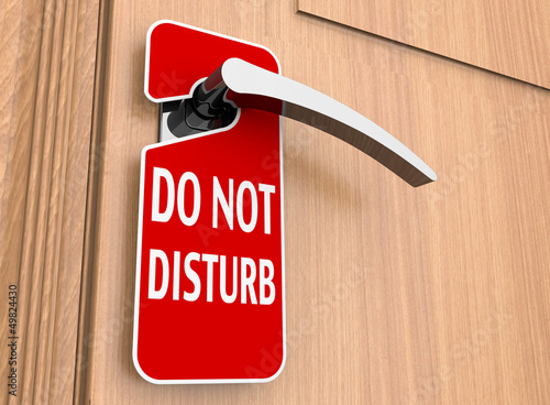Illustration: Do not disturb sign Do not disturb sign