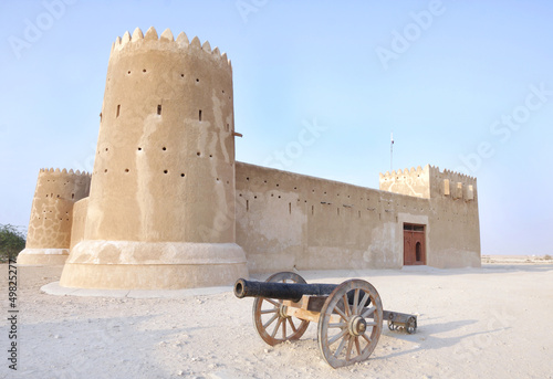 Photo: A vintage canon & Zubarah fort, Qatar A vintage canon & Zubarah fort, Qatar