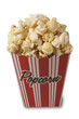 Box of fresh popcorn