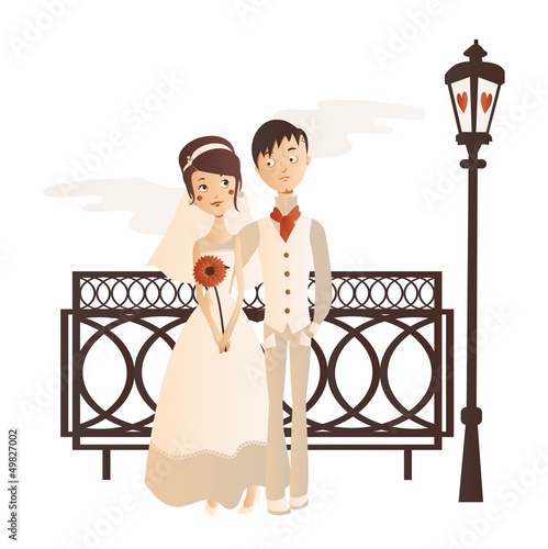 Vector: bride and groom bride and groom