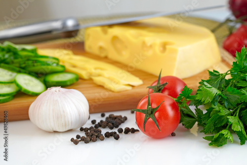 Photo: Organic vegetable background Organic vegetable background