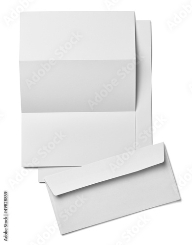 Photo: leaflet letter business card white blank paper template leaflet letter business card white blank paper template