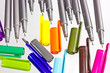 Pens on White Background