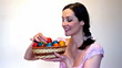 Women with Easter eggs