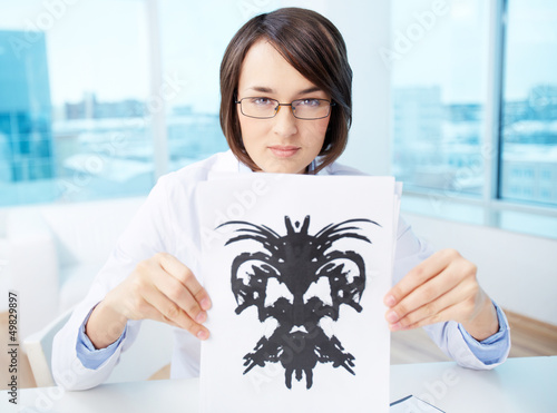 Photo: Doctor with inkblot Doctor with inkblot