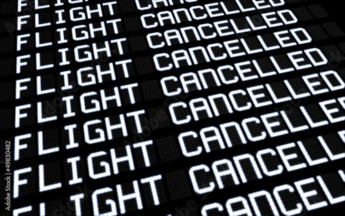 Illustration: Airport Board Cancelled Flights Airport Board Cancelled Flights
