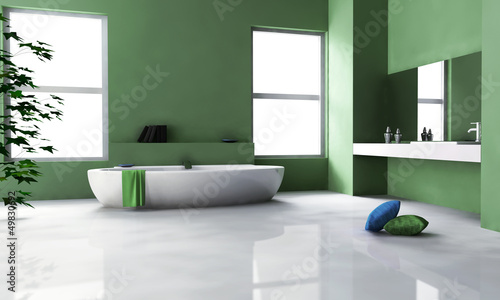 Interior Design Bathroom on Fotolia                               Green Bathroom Interior Design