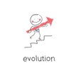Evolution career. Illustration