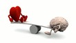 Video: seesaw with heart and brain, 3d animation seesaw with heart and brain, 3d animation